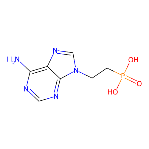 2-(6-氨基嘌呤-9-基)乙基膦酸 structure