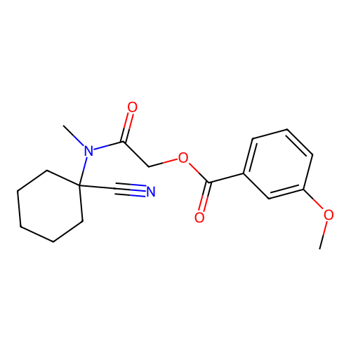 [(1-Cyanocyclohexyl)(methyl)carbamoyl]methyl 3-methoxybenzoate structure