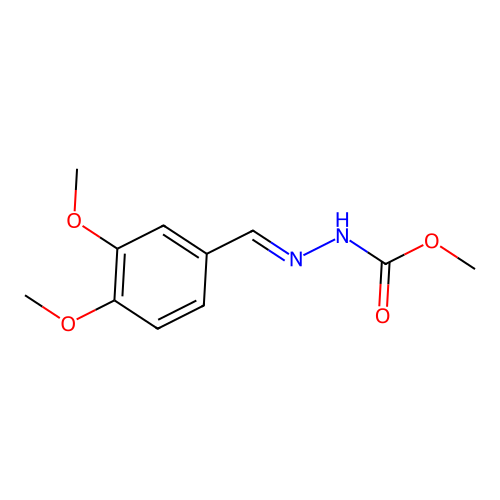 methyl (2E)-2-(3,4-dimethoxybenzylidene)hydrazinecarboxylate structure