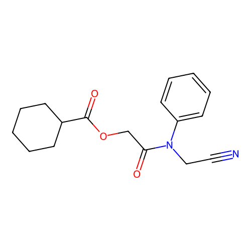 [(Cyanomethyl)(phenyl)carbamoyl]methyl cyclohexanecarboxylate structure