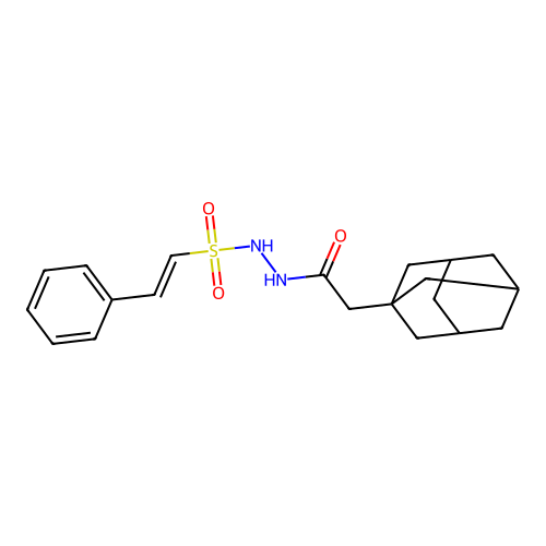 2-(adamantan-1-yl)-N'-(2-phenylethenesulfonyl)acetohydrazide structure