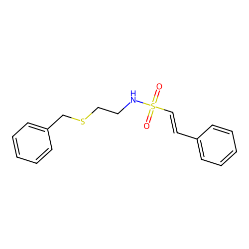 N-[2-(benzylsulfanyl)ethyl]-2-phenylethene-1-sulfonamide structure
