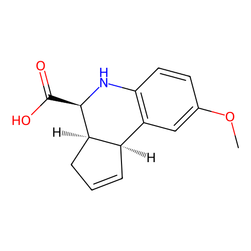 (3aR,4S,9bS)-8-methoxy-3a,4,5,9b-tetrahydro-3H-cyclopenta[c]quinoline-4-carboxylic acid structure