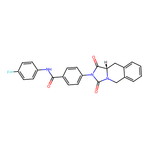 (S)-4-(1,3-dioxo-10,10a-dihydroimidazo[1,5-b]isoquinolin-2(1H,3H,5H)-yl)-N-(4-fluorophenyl)benzamide structure
