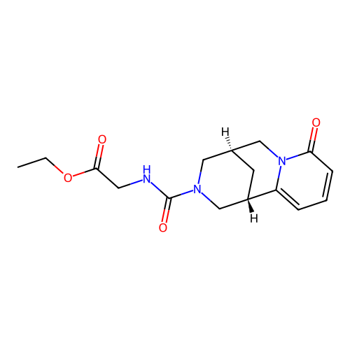ethyl N-{[(1S,5R)-8-oxo-1,5,6,8-tetrahydro-2H-1,5-methanopyrido[1,2-a][1,5]diazocin-3(4H)-yl]carbonyl}glycinate structure