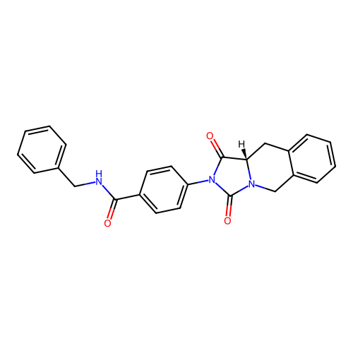 4-[(10aS)-1,3-dioxo-10,10a-dihydro-5H-imidazo[1,5-b]isoquinolin-2-yl]-N-benzylbenzamide structure