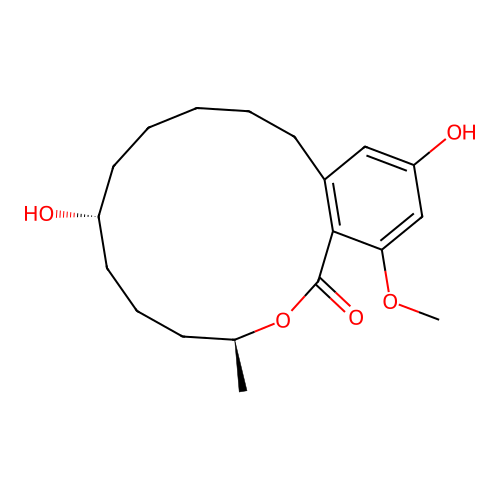 (3S,7R)-7,14-dihydroxy-16-methoxy-3-methyl-3,4,5,6,7,8,9,10,11,12-decahydro-1H-benzo[c][1]oxacyclotetradecin-1-one structure