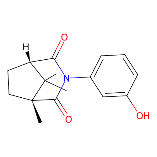(1R,5S)-3-(3-Hydroxyphenyl)-1,8,8-trimethyl-3-azabicyclo[3.2.1]octane-2,4-dione structure