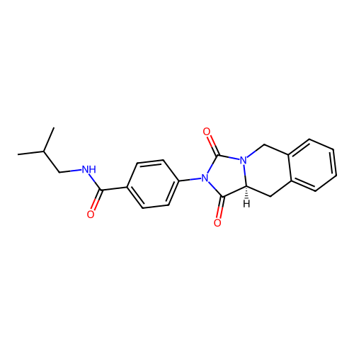 (S)-4-(1,3-dioxo-10,10a-dihydroimidazo[1,5-b]isoquinolin-2(1H,3H,5H)-yl)-N-isobutylbenzamide structure