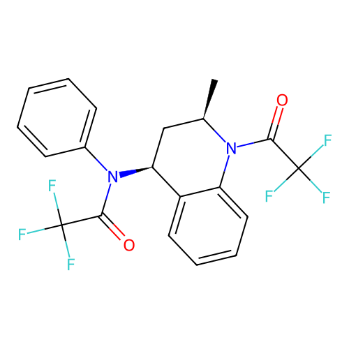 2,2,2-trifluoro-N-((2R,4S)-2-methyl-1-(2,2,2-trifluoroacetyl)-1,2,3,4-tetrahydroquinolin-4-yl)-N-phenylacetamide structure