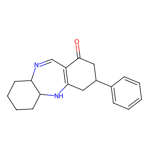 3-phenyl-2,3,4,5a,6,7,8,9,9a,10-decahydro-1H-dibenzo[b,e][1,4]diazepin-1-one structure