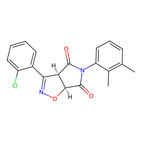 (3aR,6aS)-3-(2-chlorophenyl)-5-(2,3-dimethylphenyl)-3a,6a-dihydropyrrolo[3,4-d][1,2]oxazole-4,6-dione structure