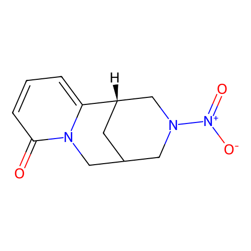 (1S)-11-nitro-7,11-diazatricyclo[7.3.1.02,7]trideca-2,4-dien-6-one structure