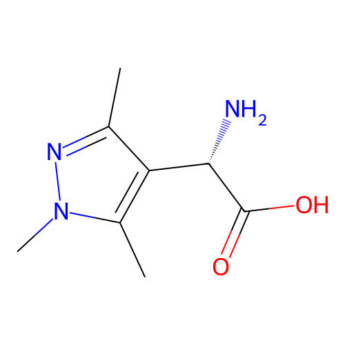 (2S)-2-amino-2-(trimethyl-1H-pyrazol-4-yl)acetic acid structure