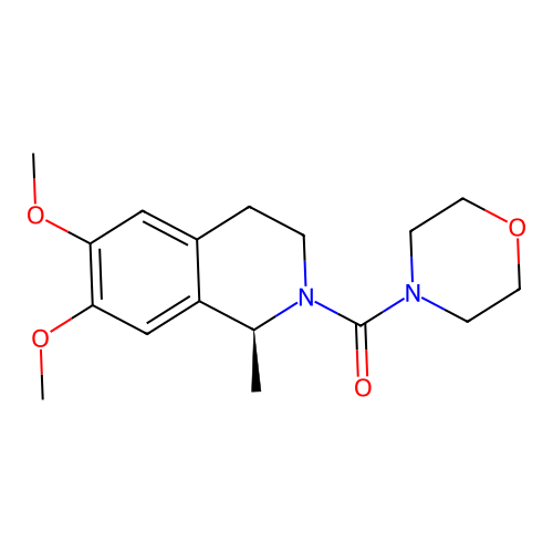 (S)-(6,7-dimethoxy-1-methyl-3,4-dihydroisoquinolin-2(1H)-yl)(morpholino)methanone structure