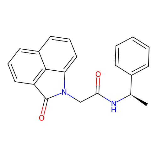 2-(2-oxobenzo[cd]indol-1(2H)-yl)-N-[(1R)-1-phenylethyl]acetamide structure