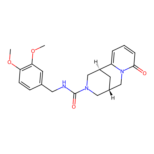 (1S,5R)-N-(3,4-dimethoxybenzyl)-8-oxo-1,5,6,8-tetrahydro-2H-1,5-methanopyrido[1,2-a][1,5]diazocine-3(4H)-carboxamide structure