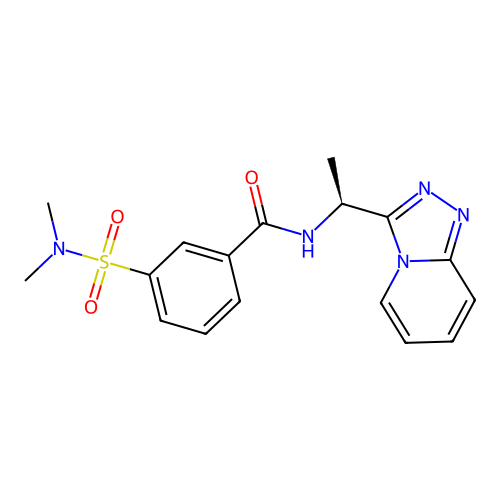 3-(dimethylsulfamoyl)-N-[(1S)-1-([1,2,4]triazolo[4,3-a]pyridin-3-yl)ethyl]benzamide structure