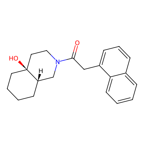 1-((4aS,8aS)-4a-Hydroxy-octahydro-isoquinolin-2-yl)-2-naphthalen-1-yl-ethanone structure