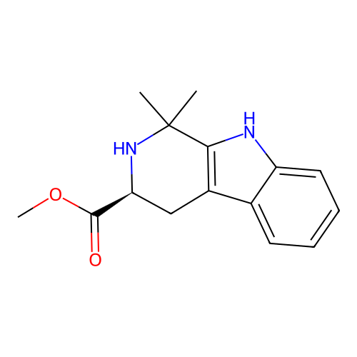 (S)-methyl 1,1-dimethyl-2,3,4,9-tetrahydro-1H-pyrido[3,4-b]indole-3-carboxylate structure