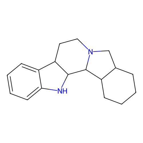 1,3,4,4a,5,7,8,8a,13,13a,13b,13c-dodecahydro-2H-benzo[1,2]indolizino[8,7-b]indole structure