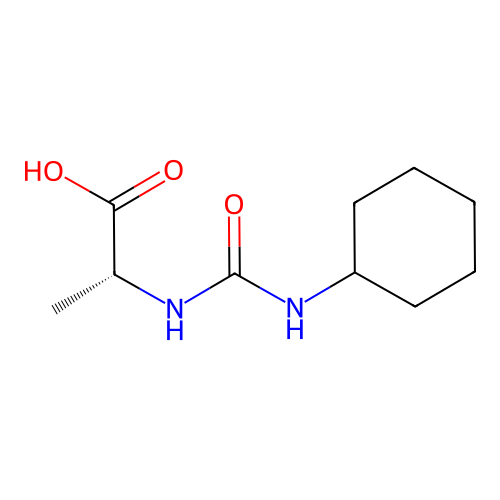 (2R)-2-[[(Cyclohexylamino)carbonyl]amino]propanoic acid structure