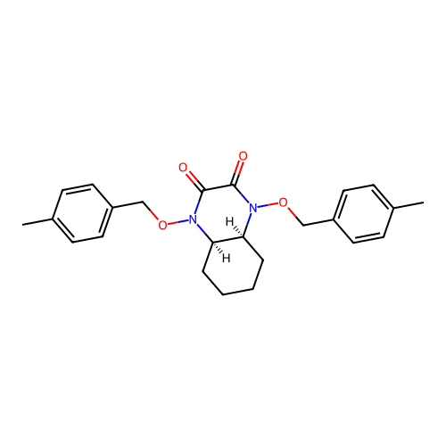 (4aR,8aS)-1,4-bis((4-methylbenzyl)oxy)octahydroquinoxaline-2,3-dione structure