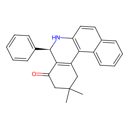 (5R)-2,2-dimethyl-5-phenyl-1,3,5,6-tetrahydrobenzo[a]phenanthridin-4-one structure