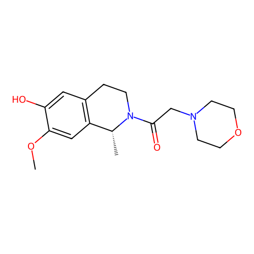 (R)-1-(6-hydroxy-7-methoxy-1-methyl-3,4-dihydroisoquinolin-2(1H)-yl)-2-morpholinoethanone structure