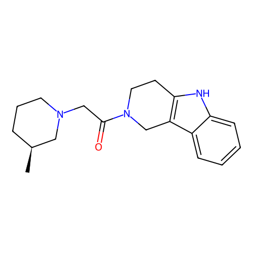 (R)-1-(3,4-dihydro-1H-pyrido[4,3-b]indol-2(5H)-yl)-2-(3-methylpiperidin-1-yl)ethanone structure