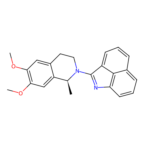 (S)-2-(6,7-dimethoxy-1-methyl-3,4-dihydroisoquinolin-2(1H)-yl)benzo[cd]indole structure