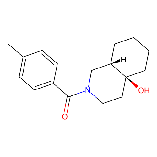 [(4aS,8aS)-4a-hydroxy-1,3,4,5,6,7,8,8a-octahydroisoquinolin-2-yl]-(4-methylphenyl)methanone structure