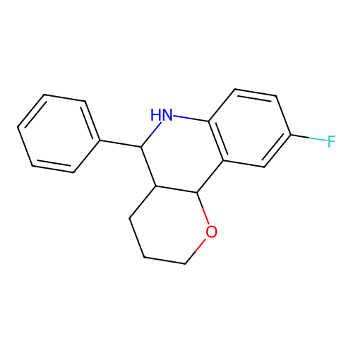 9-Fluoro-5-phenyl-3,4,4a,5,6,10b-hexahydro-2H-pyrano[3,2-c]quinoline structure