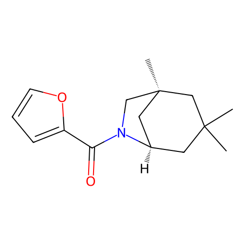 furan-2-yl((1S,5R)-1,3,3-trimethyl-6-azabicyclo[3.2.1]octan-6-yl)methanone structure