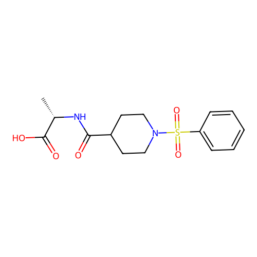 (S)-2-(1-(Phenylsulfonyl)piperidine-4-carboxamido)propanoic acid structure