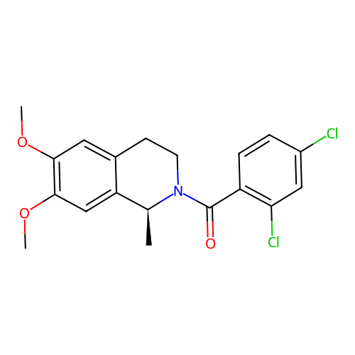 (S)-(2,4-dichlorophenyl)(6,7-dimethoxy-1-methyl-3,4-dihydroisoquinolin-2(1H)-yl)methanone structure