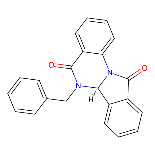 (S)-6-benzyl-6,6a-dihydroisoindolo[2,1-a]quinazoline-5,11-dione structure