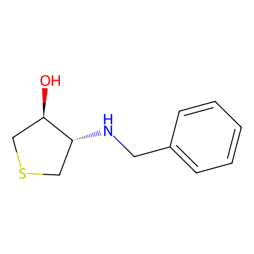 trans-3-Hydroxy-4-benzylaminothiolane structure