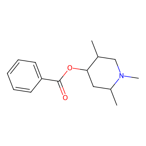 1,2,5-Trimethyl-4-piperidinyl benzoate structure