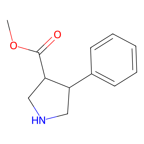 Methyl 4-phenylpyrrolidine-3-carboxylate structure