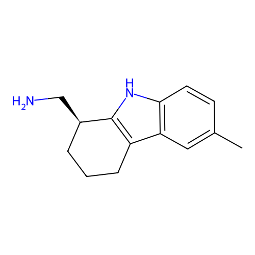 (S)-(6-methyl-2,3,4,9-tetrahydro-1H-carbazol-1-yl)methanamine structure