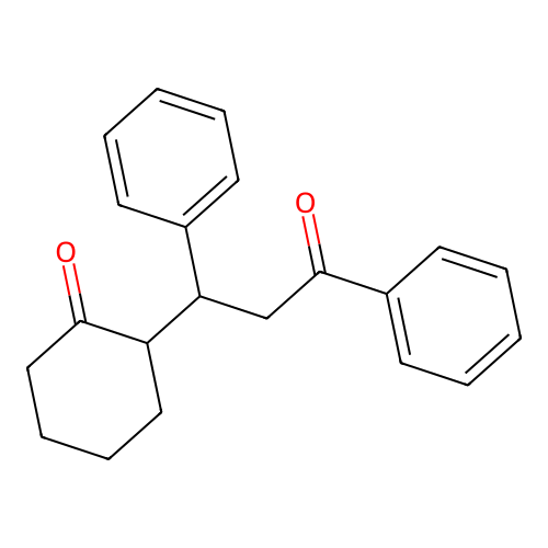 2-(3-Oxo-1,3-diphenylpropyl)cyclohexan-1-one structure