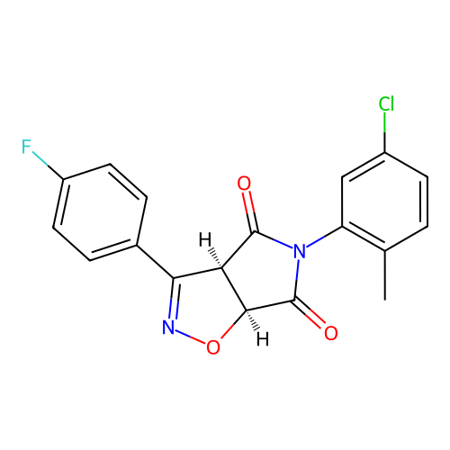 C18H12ClFN2O3 structure