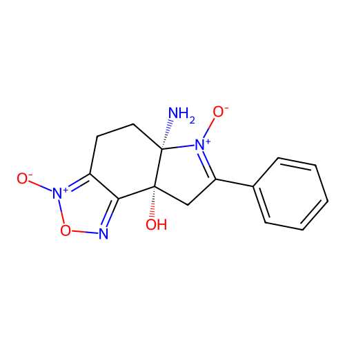 (5aR,8aR)-5a-amino-3,6-dioxido-7-phenyl-5,8-dihydro-4H-pyrrolo[2,3-g][2,1,3]benzoxadiazole-3,6-diium-8a-ol structure