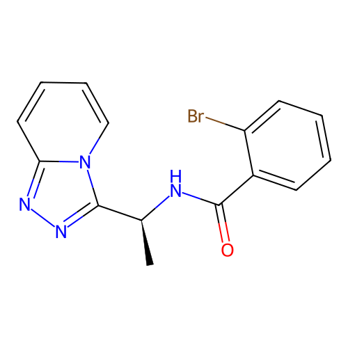 2-bromo-N-[(1S)-1-([1,2,4]triazolo[4,3-a]pyridin-3-yl)ethyl]benzamide structure