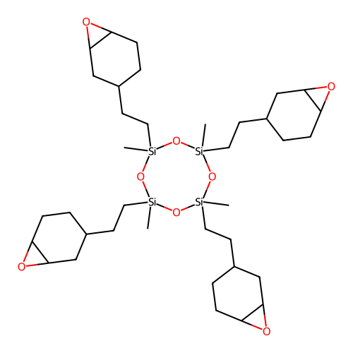 2,4,6,8-Tetra[2-(3,4-epoxycyclohexylethyl)]tetramethylcyclotetrasiloxane structure