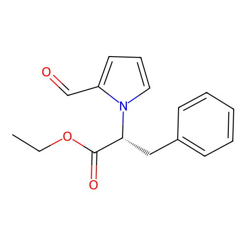 (R)-Ethyl 2-(2-formyl-1H-pyrrol-1-yl)-3-phenylpropanoate structure