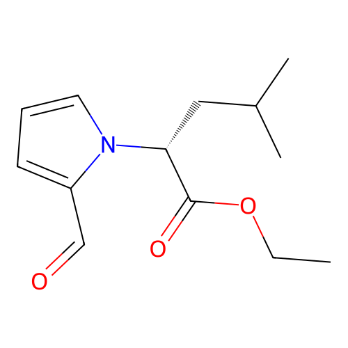 (R)-Ethyl 2-(2-formyl-1H-pyrrol-1-yl)-4-methylpentanoate structure