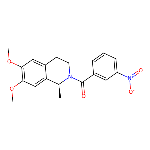 (S)-(6,7-dimethoxy-1-methyl-3,4-dihydroisoquinolin-2(1H)-yl)(3-nitrophenyl)methanone structure