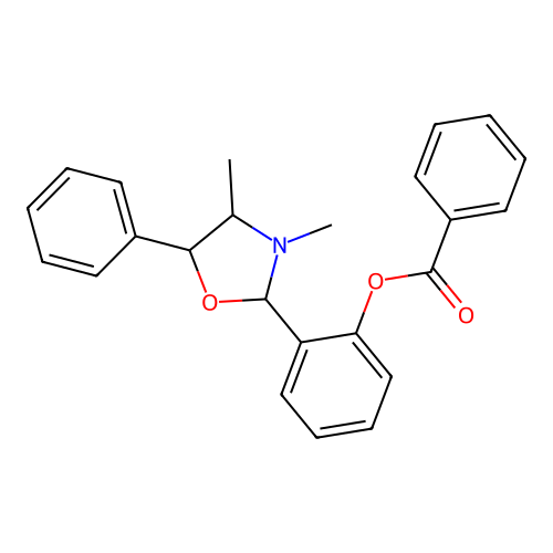 2-(3,4-Dimethyl-5-phenyloxazolidin-2-yl)phenyl benzoate structure